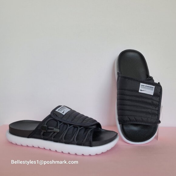 NIKE Asuna 2 Sporty Quilted Slide Sandals- Black/White color- Women’s Size: 9 ⭐ - Picture 5 of 16